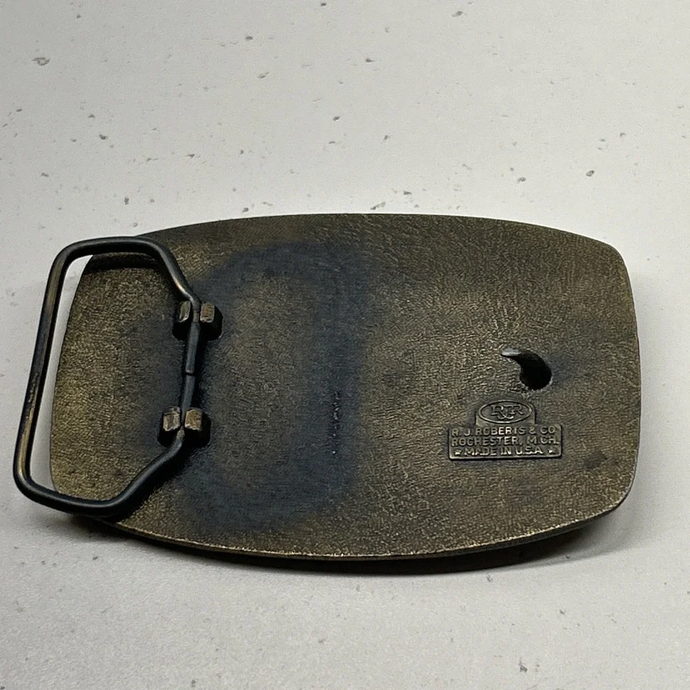 Vintage‎ Stroh Light Beer Belt Buckle Made In USA RJ Roberts